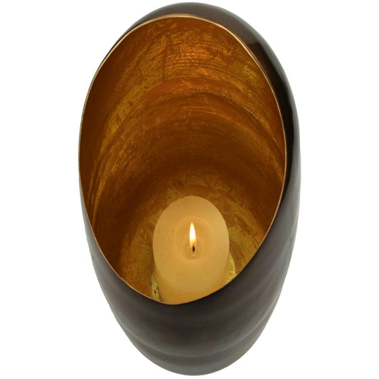 Κηροπήγιο ArteLibre Μπρονζέ Αλουμίνιο 17x17x27cm - Hippiehome.gr