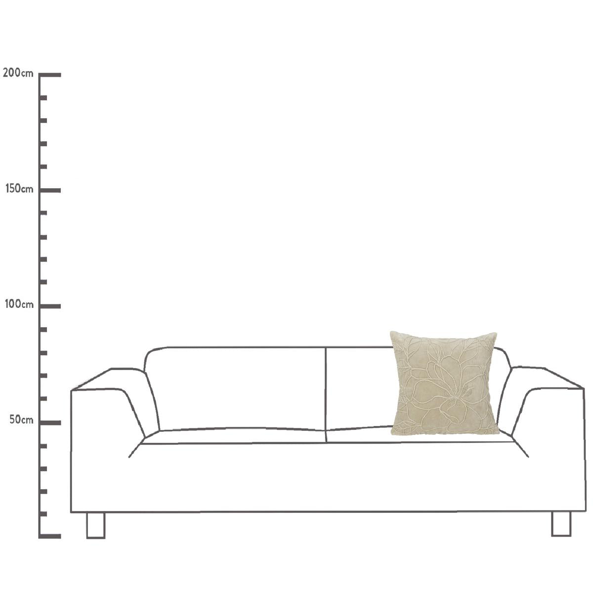 Μαξιλάρι ArteLibre Λουλούδι Πράσινο Βελούδο 45x45cm - Hippiehome.gr