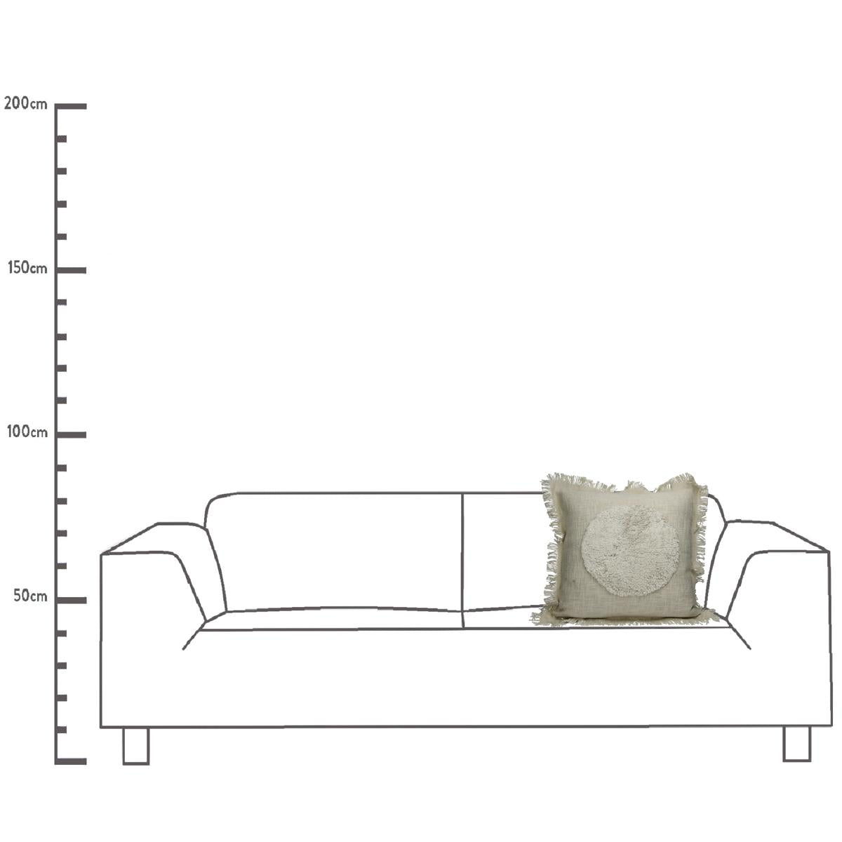 Μαξιλάρι ArteLibre Κύκλος Ιβουάρ Βαμβακερό 45x45cm - Hippiehome.gr