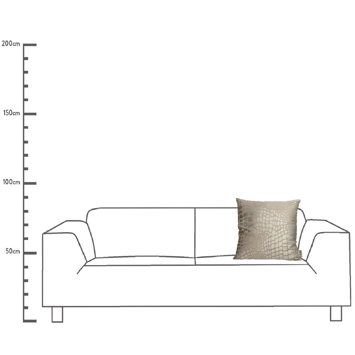 Μαξιλάρι ArteLibre Λεοπάρδαλη Ιβουάρ Βελούδο 45x45cm - Hippiehome.gr