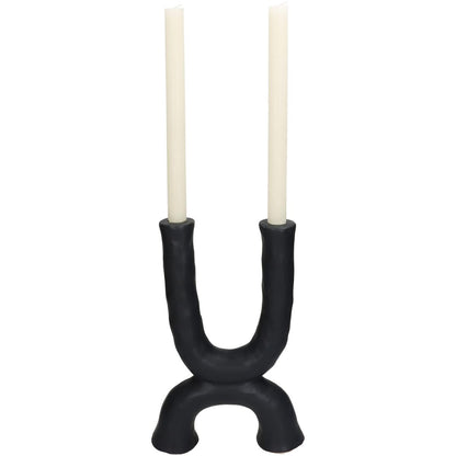 Κηροπήγιο ArteLibre Μαύρο Κεραμικό 20.5x6.5x31cm - Hippiehome.gr