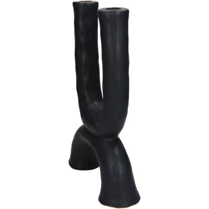 Κηροπήγιο ArteLibre Μαύρο Κεραμικό 20.5x6.5x31cm - Hippiehome.gr