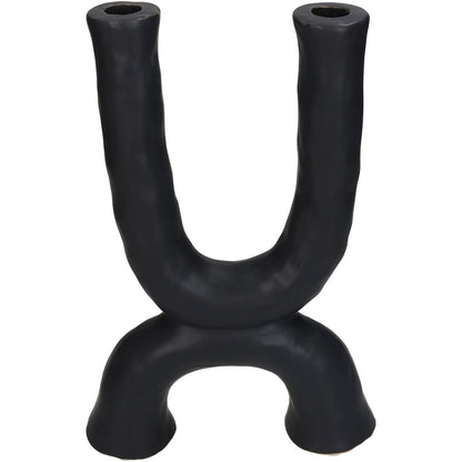 Κηροπήγιο ArteLibre Μαύρο Κεραμικό 20.5x6.5x31cm - Hippiehome.gr