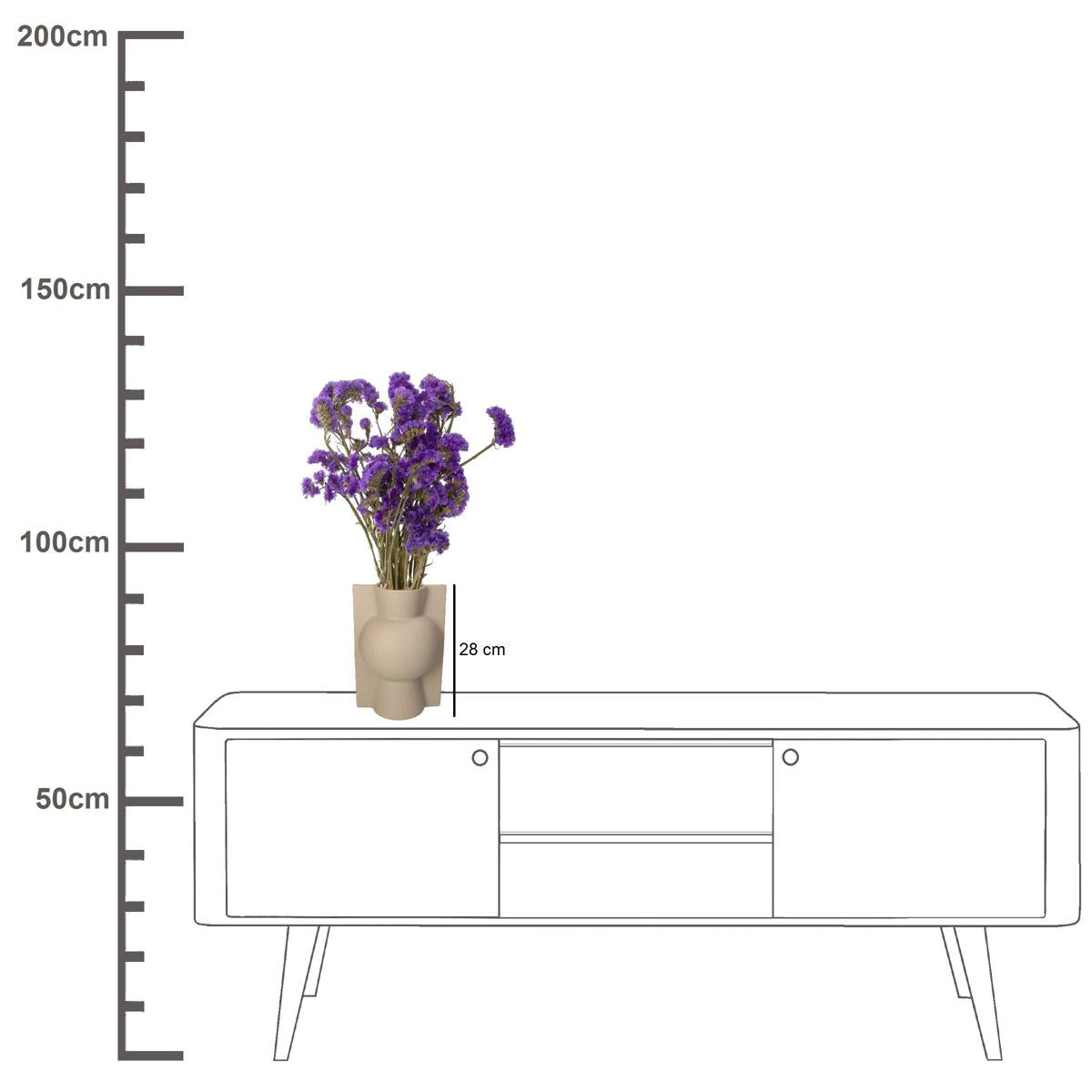 Βάζο ArteLibre Μπεζ Κεραμικό 20x18x28.5cm - Hippiehome.gr