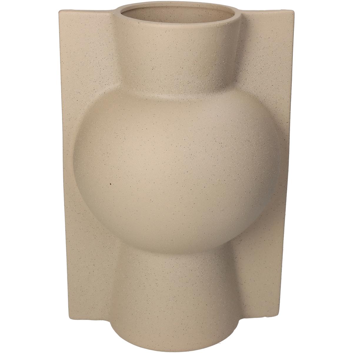 Βάζο ArteLibre Μπεζ Κεραμικό 20x18x28.5cm - Hippiehome.gr