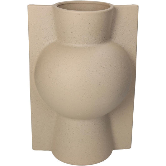 Βάζο ArteLibre Μπεζ Κεραμικό 20x18x28.5cm - Hippiehome.gr