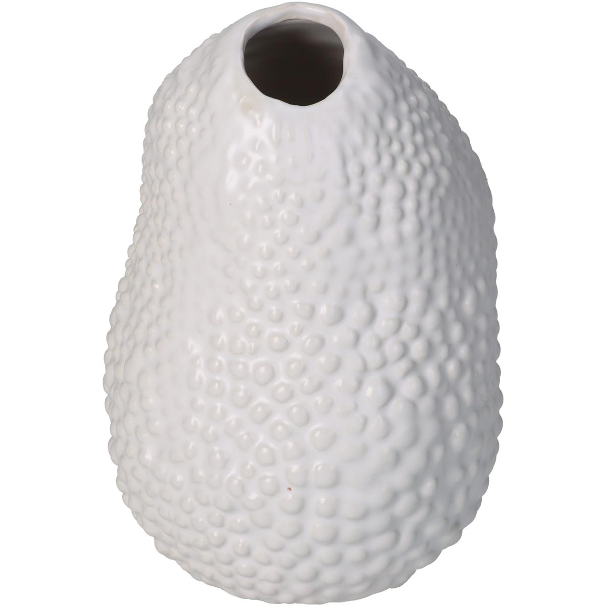Βάζο ArteLibre Λευκό Κεραμικό 10x10x15cm - Hippiehome.gr