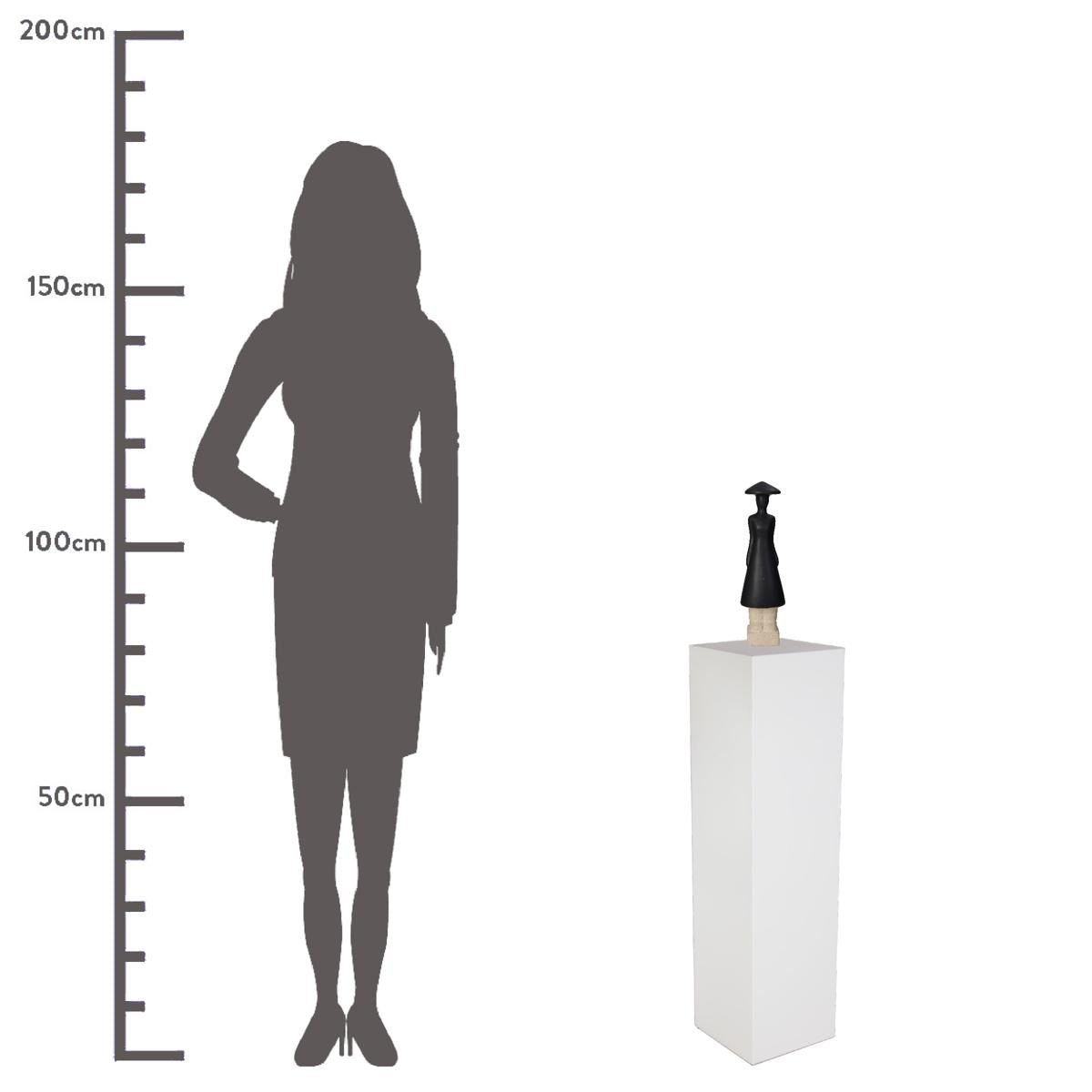 Διακοσμητικό ArteLibre Φιγούρα Άνθρωπος Κεραμικό Μαύρο 9x8x31.5cm - Hippiehome.gr