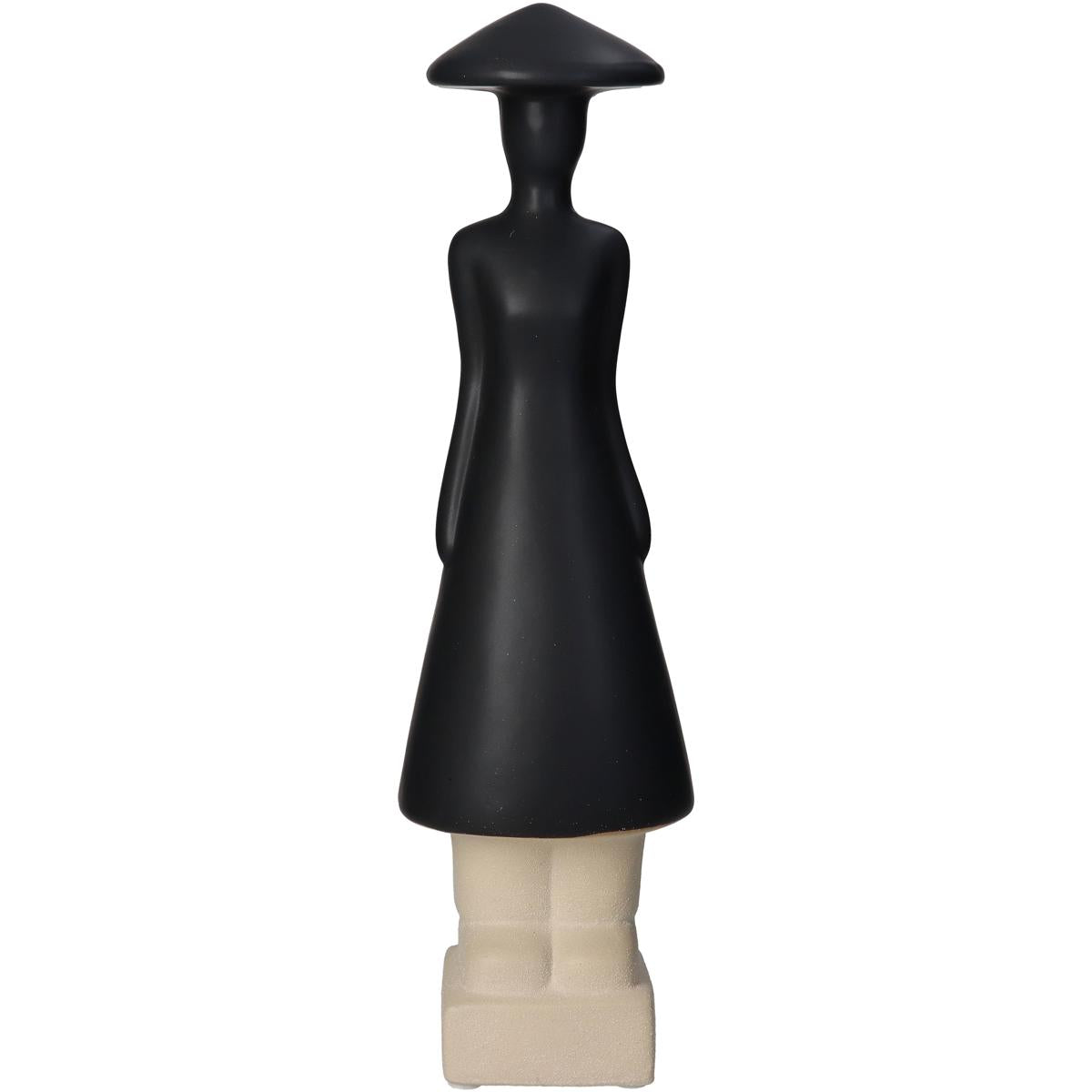 Διακοσμητικό ArteLibre Φιγούρα Άνθρωπος Κεραμικό Μαύρο 9x8x31.5cm - Hippiehome.gr