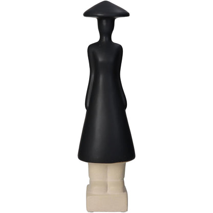 Διακοσμητικό ArteLibre Φιγούρα Άνθρωπος Κεραμικό Μαύρο 9x8x31.5cm - Hippiehome.gr