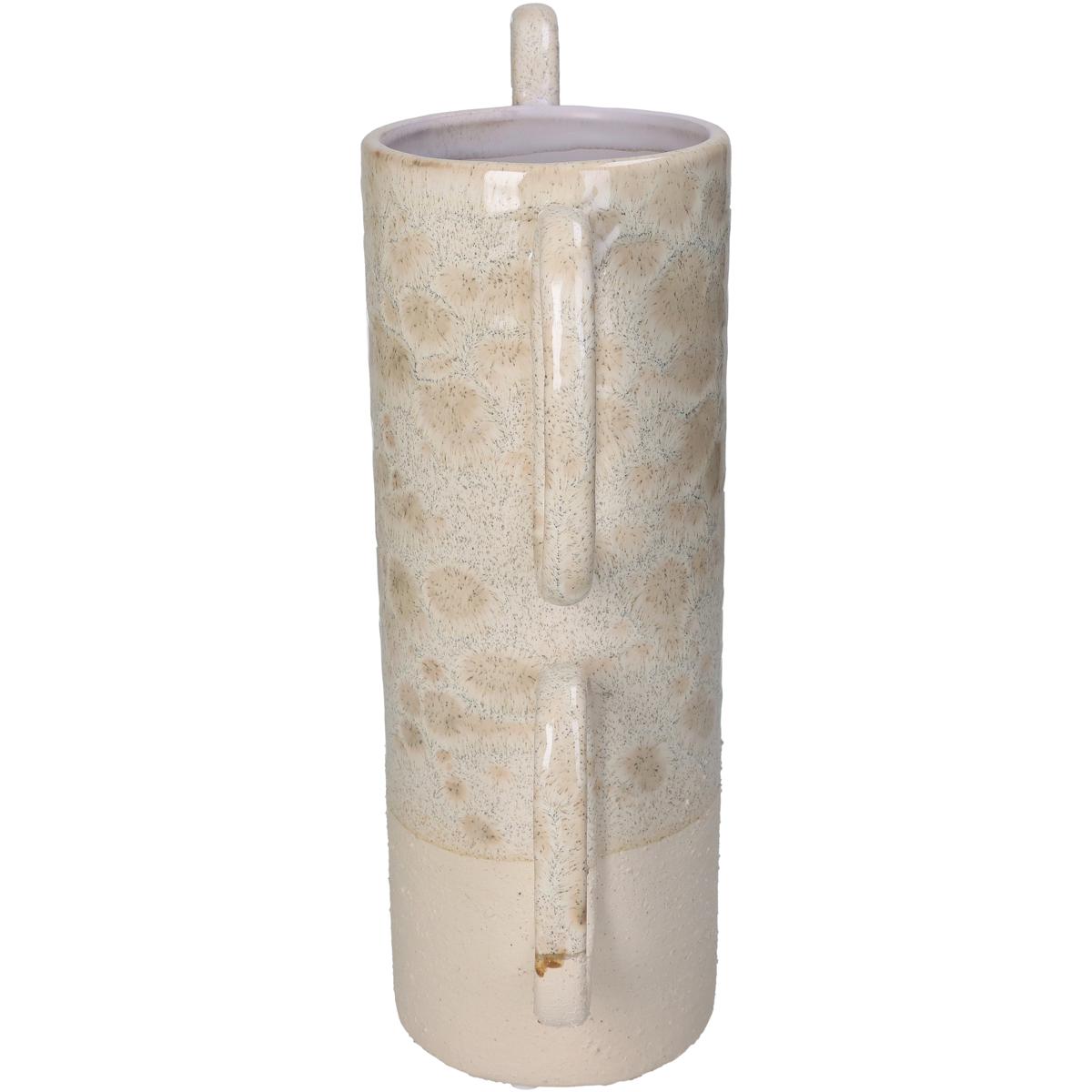 Βάζο ArteLibre Με Λαβές Μπεζ Κεραμικό 21x10x30cm - Hippiehome.gr