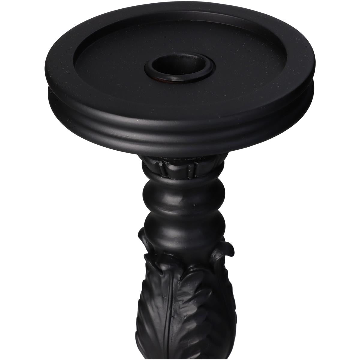 Κηροπήγιο ArteLibre Μαύρο Polyresin 11.7x11.7x35.9cm - Hippiehome.gr