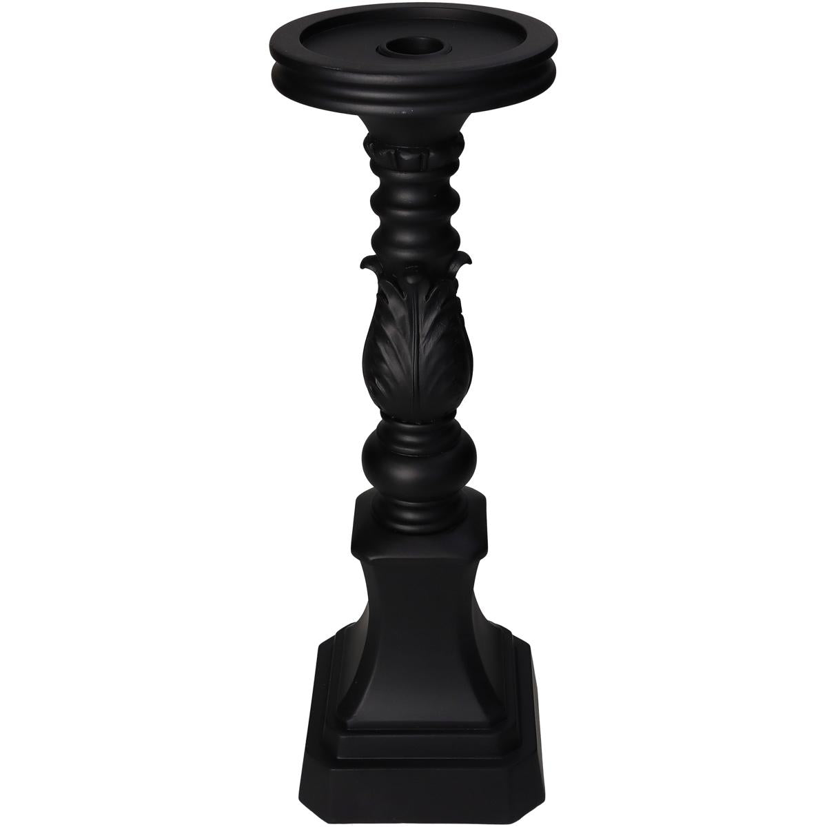 Κηροπήγιο ArteLibre Μαύρο Polyresin 11.7x11.7x35.9cm - Hippiehome.gr