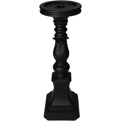 Κηροπήγιο ArteLibre Μαύρο Polyresin 11.7x11.7x35.9cm - Hippiehome.gr