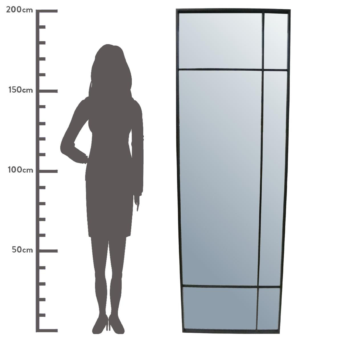 Καθρέπτης ArteLibre Μαύρο Μέταλλο 64.5x3x200cm - Hippiehome.gr