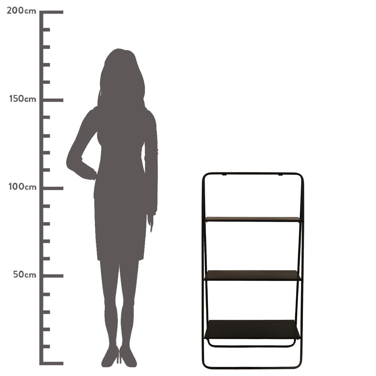 Ραφιέρα ArteLibre Μαύρο Μέταλλο 57x37x110cm - Hippiehome.gr