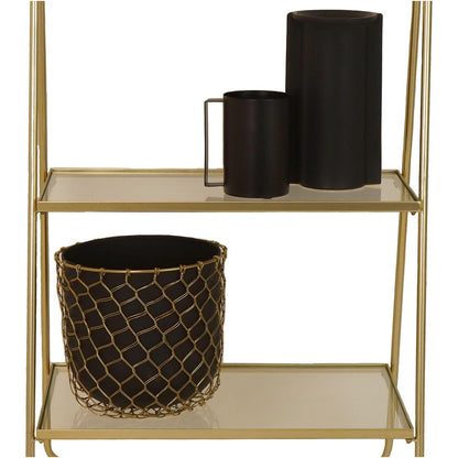 Ραφιέρα ArteLibre Χρυσό Μέταλλο 57x37x110cm - Hippiehome.gr