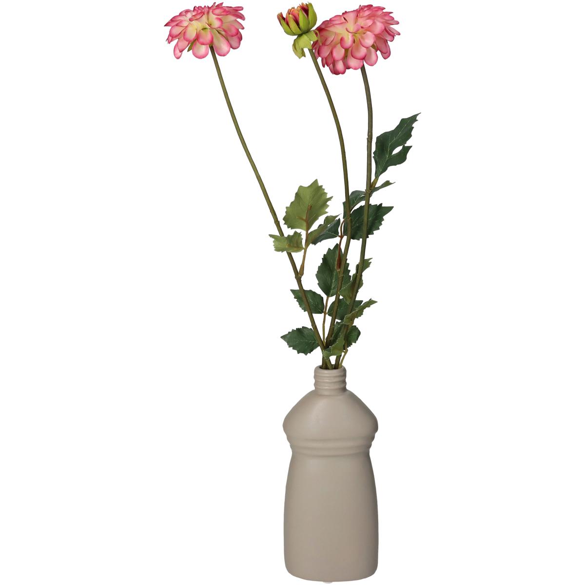 Βάζο ArteLibre Μπουκάλι Μπεζ Κεραμικό 9.2x5.8x20.5cm - Hippiehome.gr