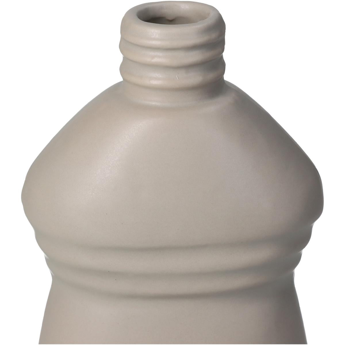 Βάζο ArteLibre Μπουκάλι Μπεζ Κεραμικό 9.2x5.8x20.5cm - Hippiehome.gr