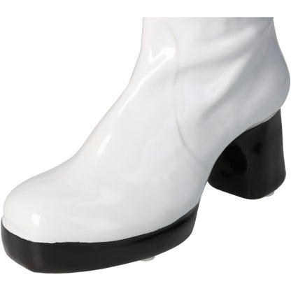 Βάζο ArteLibre Μπότα Λευκό Κεραμικό 18.7x8.3x34.5cm - Hippiehome.gr