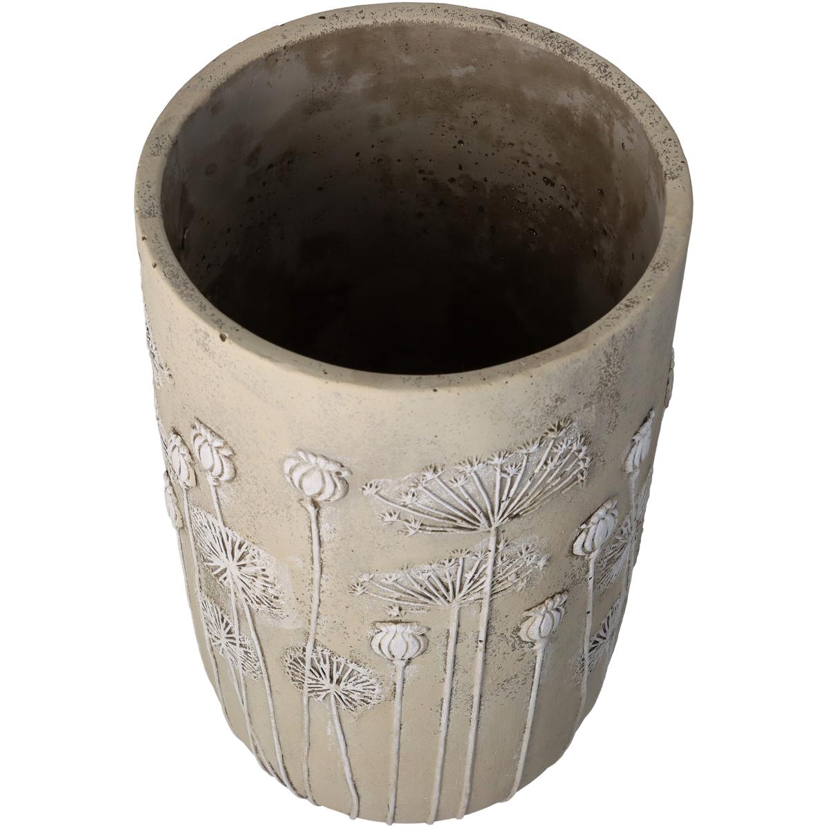 Κασπώ ArteLibre Λουλούδια Ιβουάρ Τσιμέντο 18x18x30cm - Hippiehome.gr