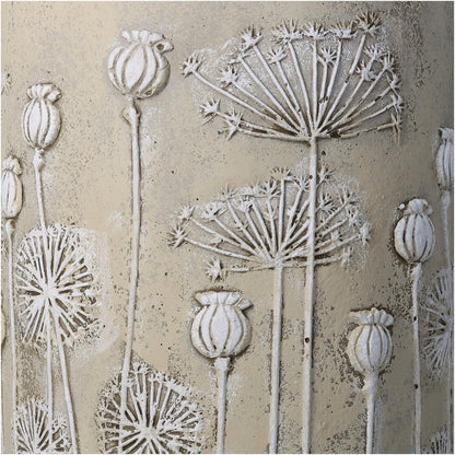 Κασπώ ArteLibre Λουλούδια Ιβουάρ Τσιμέντο 18x18x30cm - Hippiehome.gr