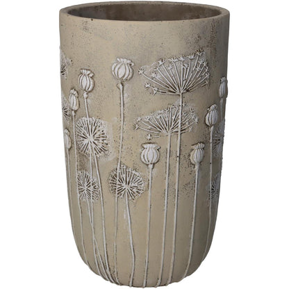 Κασπώ ArteLibre Λουλούδια Ιβουάρ Τσιμέντο 18x18x30cm - Hippiehome.gr
