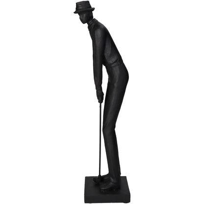 Διακοσμητικό ArteLibre Παίχτης του Γκολφ Μαύρο Polyresin 9.5x8.5x37.5cm - Hippiehome.gr