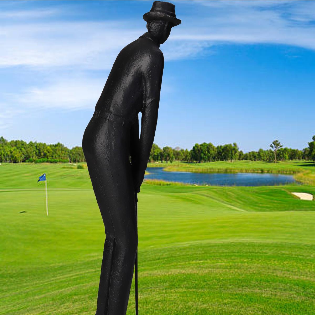 Διακοσμητικό ArteLibre Παίχτης του Γκολφ Μαύρο Polyresin 9.5x8.5x37.5cm - Hippiehome.gr