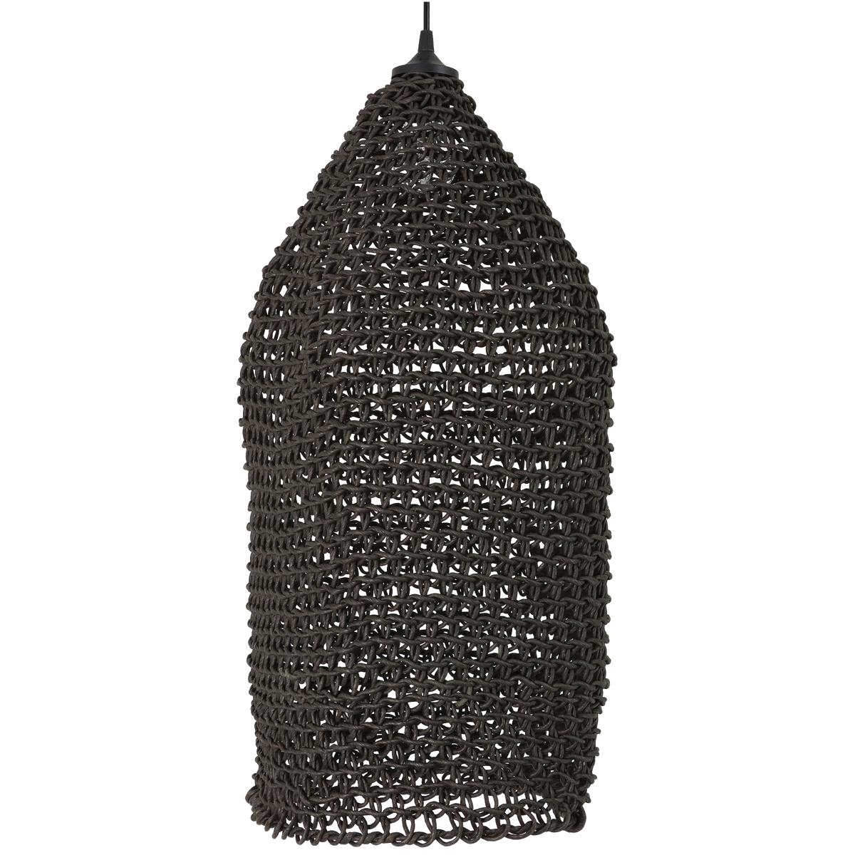 Καπέλο Φωτιστικού ArteLibre Μαύρο Χαρτί 30x30x65cm - Hippiehome.gr