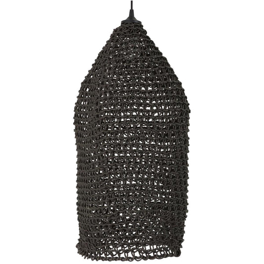 Καπέλο Φωτιστικού ArteLibre Μαύρο Χαρτί 30x30x65cm - Hippiehome.gr