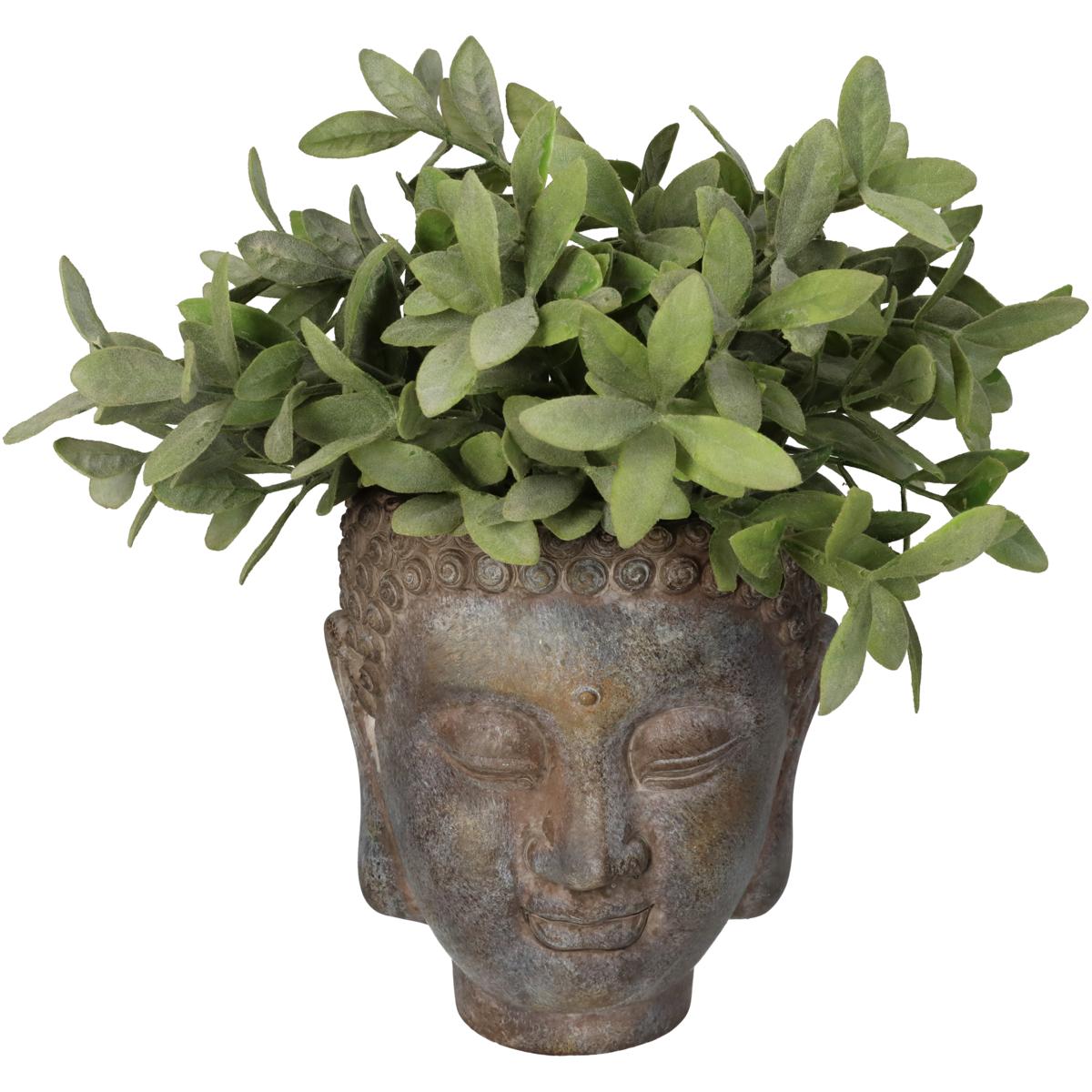 Κασπώ ArteLibre Βούδας Καφέ Τσιμέντο 15x13.5x16.5cm - Hippiehome.gr