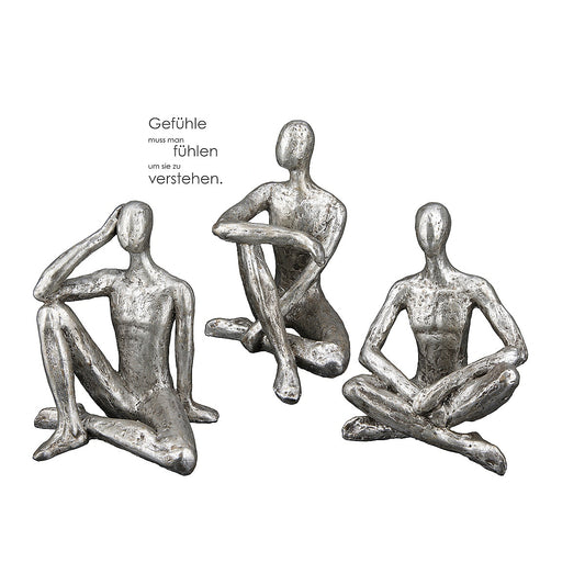 Διακοσμητικό Φιγούρα Ξεκουράζεται Ασημί Polyresin 10.5x12x14.5cm Σε 3 Σχέδια - Hippiehome.gr