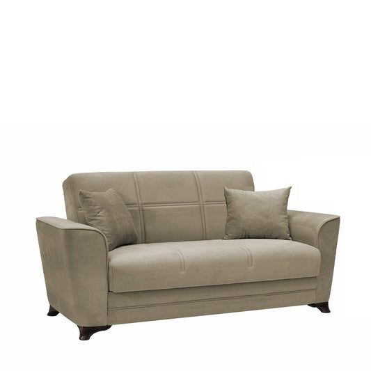 Καναπές Κρεβάτι Διθέσιος JULIAN 2S Ανοιχτό Καφέ 172x85x90cm - Hippiehome.gr