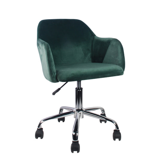 Πολυθρόνα Γραφείου COLONEL Πράσινο Βελούδο 56x57x75-85cm - Hippiehome.gr