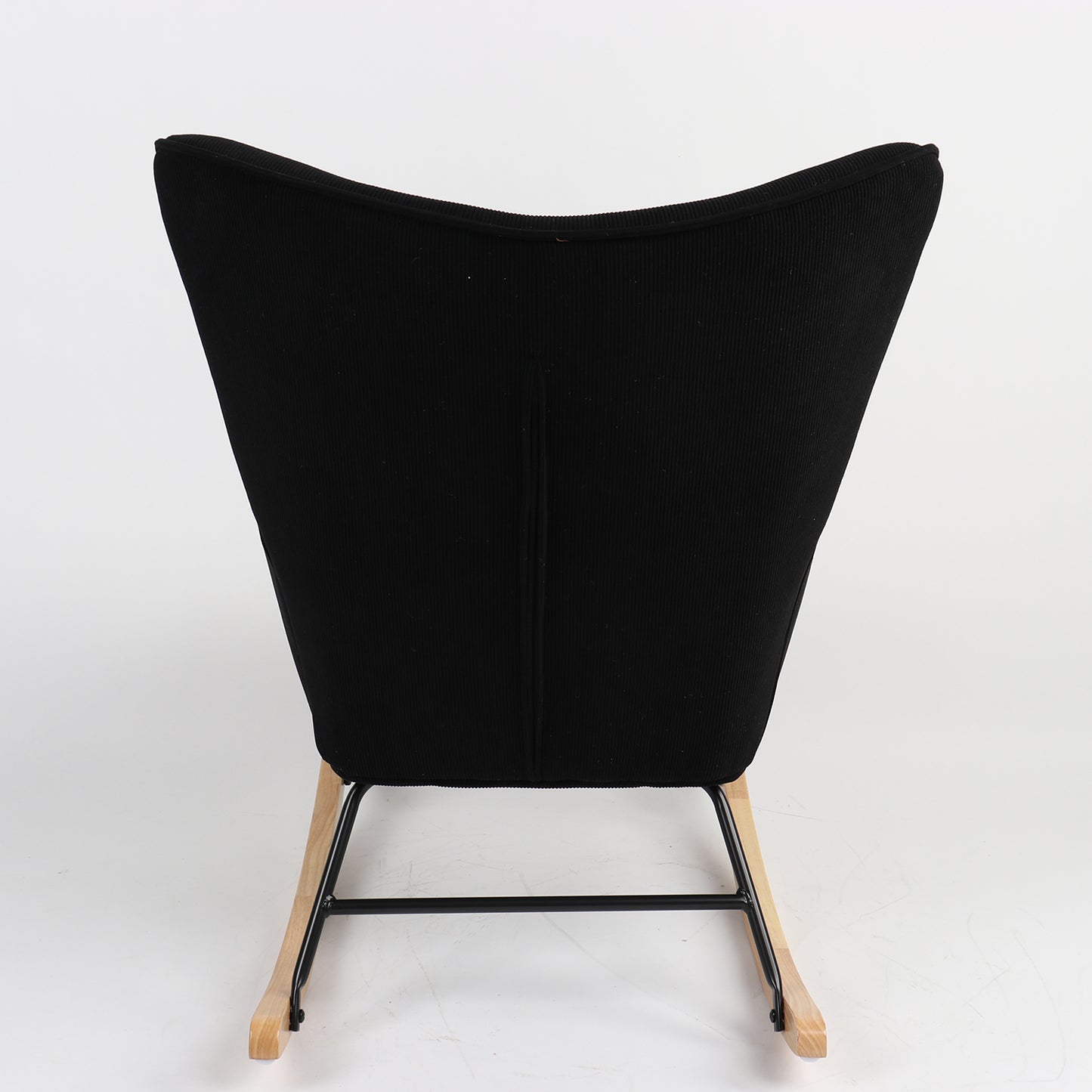 Πολυθρόνα Κουνιστή CANDY CANE Μαύρο Ύφασμα/Μέταλλο/Ξύλο 91x67x86cm - Hippiehome.gr