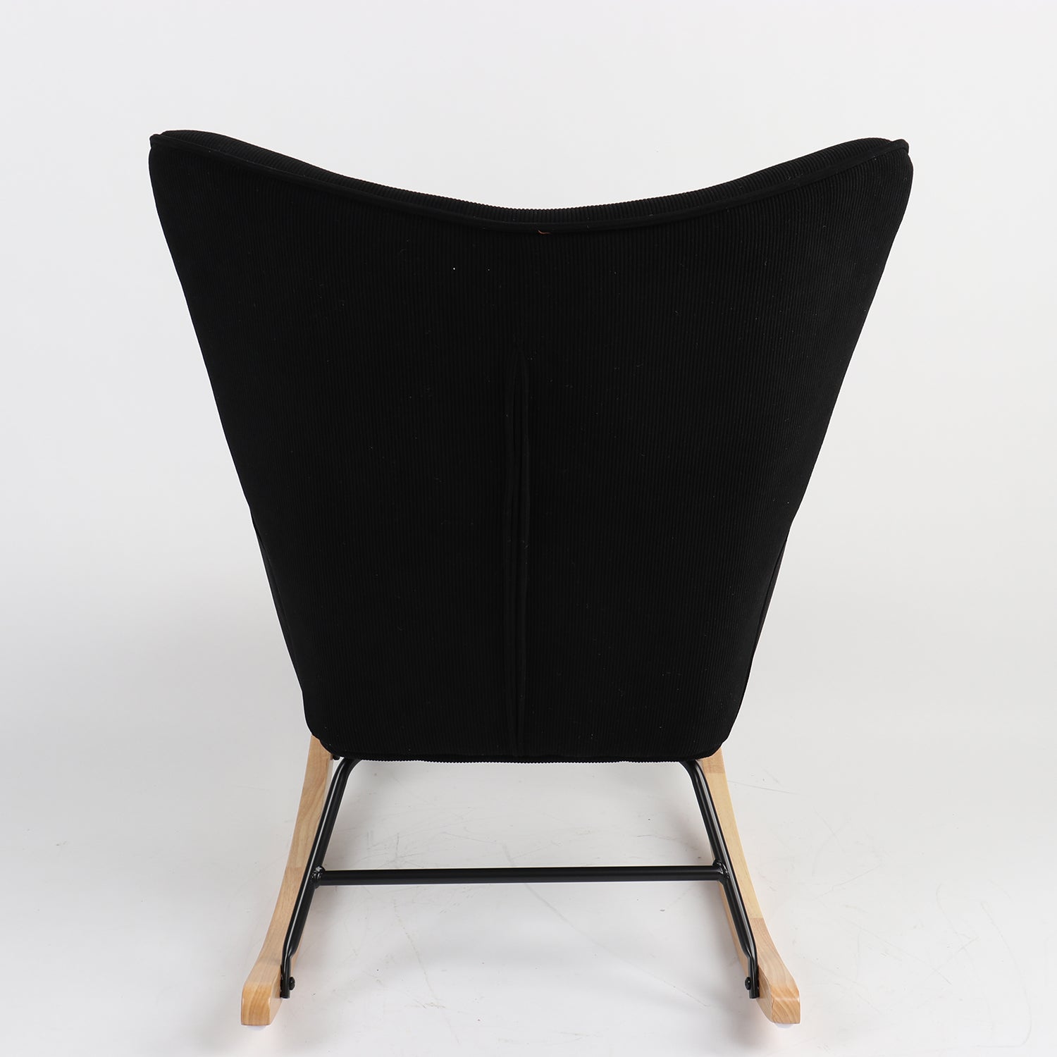 Πολυθρόνα Κουνιστή CANDY CANE Μαύρο Ύφασμα/Μέταλλο/Ξύλο 91x67x86cm - Hippiehome.gr