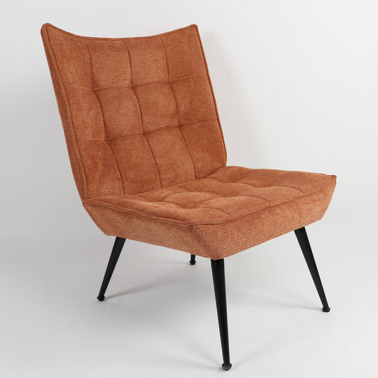 Πολυθρόνα LAURINA Πορτοκαλί Ύφασμα/Μέταλλο 96x69x82cm - Hippiehome.gr