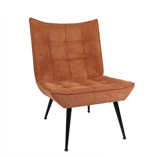 Πολυθρόνα LAURINA Πορτοκαλί Ύφασμα/Μέταλλο 96x69x82cm - Hippiehome.gr