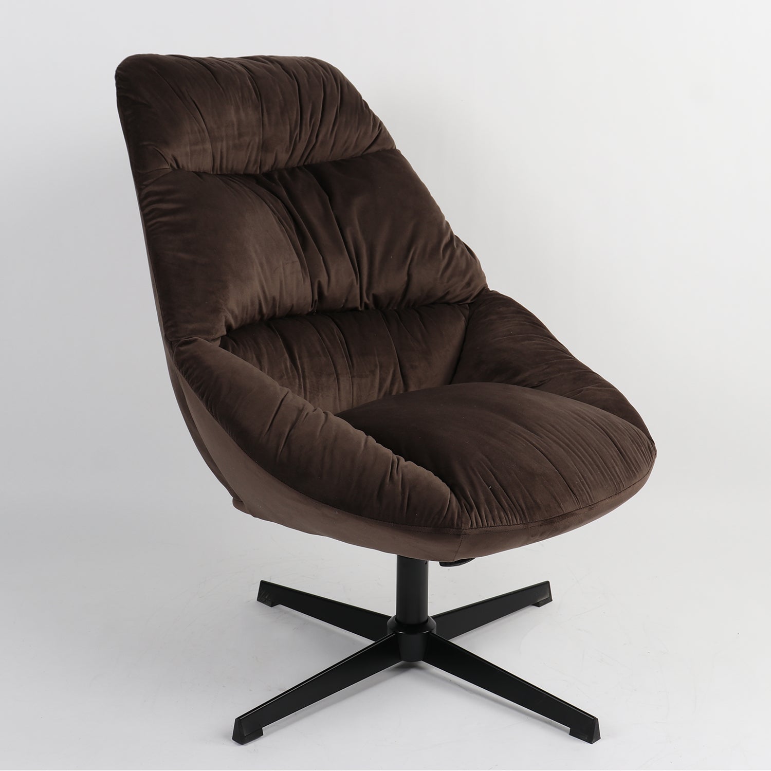 Πολυθρόνα CHANTIERI Καφέ Ύφασμα/Μέταλλο 94x71x83cm - Hippiehome.gr