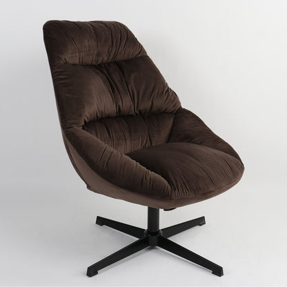 Πολυθρόνα CHANTIERI Καφέ Ύφασμα/Μέταλλο 94x71x83cm - Hippiehome.gr