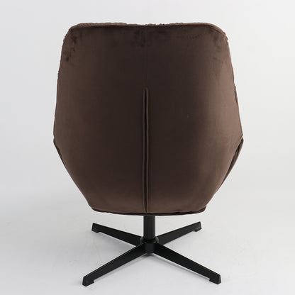 Πολυθρόνα CHANTIERI Καφέ Ύφασμα/Μέταλλο 94x71x83cm - Hippiehome.gr