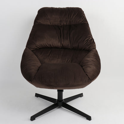 Πολυθρόνα CHANTIERI Καφέ Ύφασμα/Μέταλλο 94x71x83cm - Hippiehome.gr