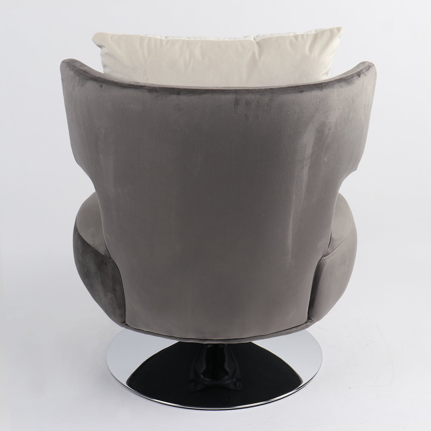 Πολυθρόνα PASSIFLORA Γκρι Ανοιχτό Ύφασμα/Μέταλλο 76x67x76cm - Hippiehome.gr