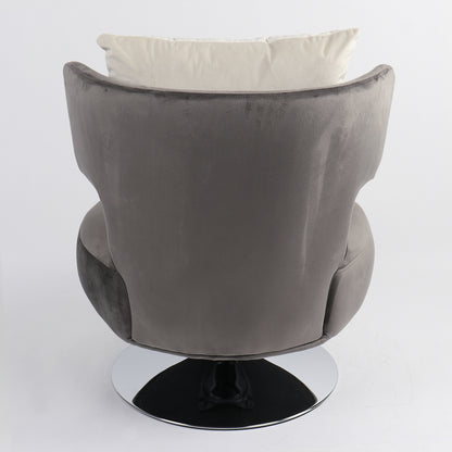 Πολυθρόνα PASSIFLORA Γκρι Ανοιχτό Ύφασμα/Μέταλλο 76x67x76cm - Hippiehome.gr