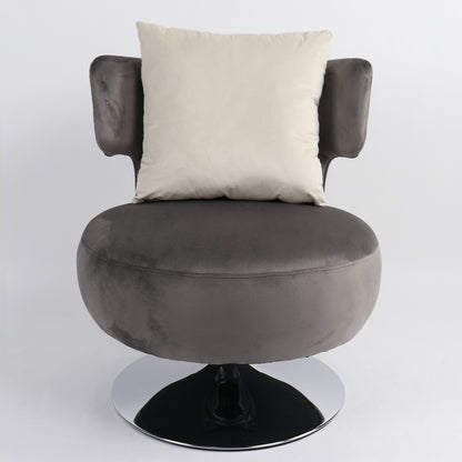 Πολυθρόνα PASSIFLORA Γκρι Ανοιχτό Ύφασμα/Μέταλλο 76x67x76cm - Hippiehome.gr