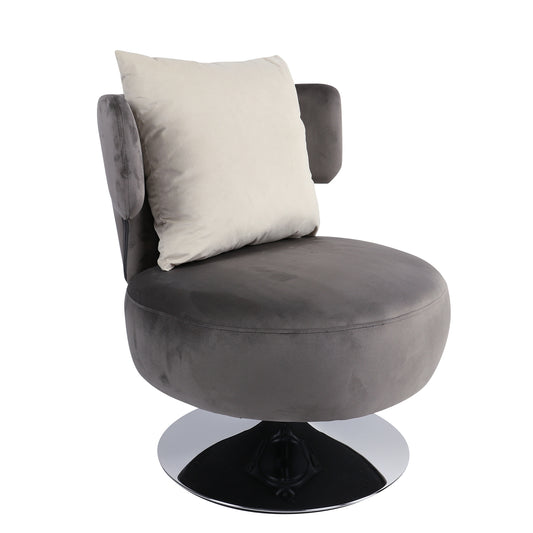 Πολυθρόνα PASSIFLORA Γκρι Ανοιχτό Ύφασμα/Μέταλλο 76x67x76cm - Hippiehome.gr