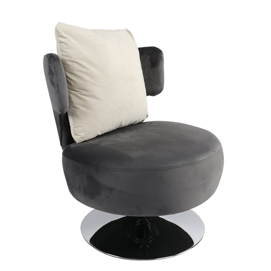 Πολυθρόνα PASSIFLORA Γκρι Σκούρο Ύφασμα/Μέταλλο 76x67x76cm - Hippiehome.gr