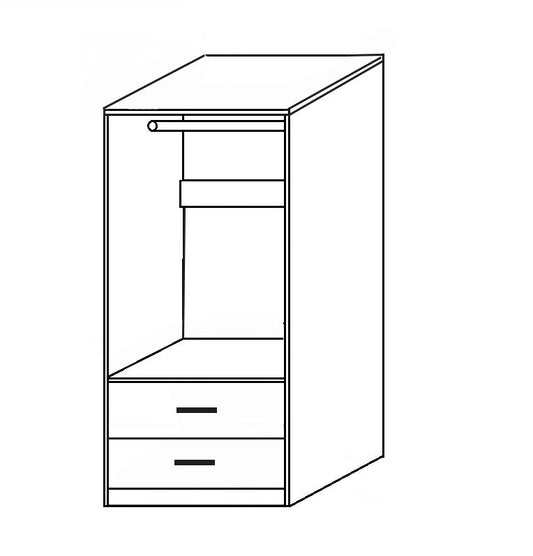 Ντουλάπα SWALLOWTAIL Φυσικό Χρώμα 80x50x180cm - Hippiehome.gr