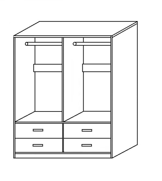 Ντουλάπα AMAZON LILY Φυσικό Χρώμα 160x50x180cm - Hippiehome.gr